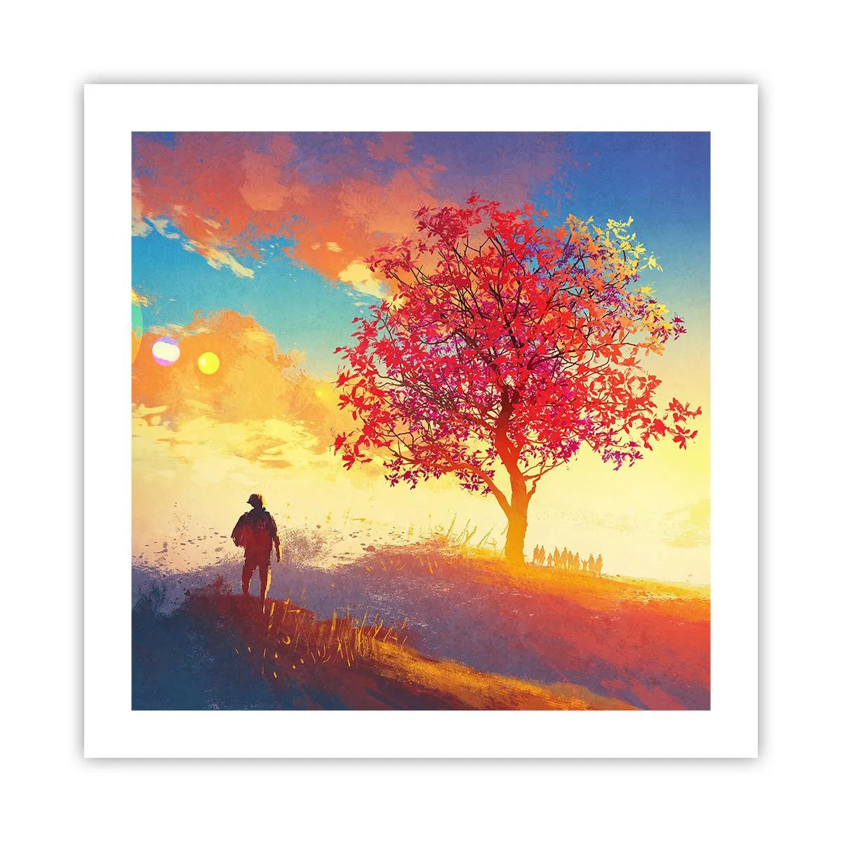 Poster - Pilger am Ziel - 50x50 cm