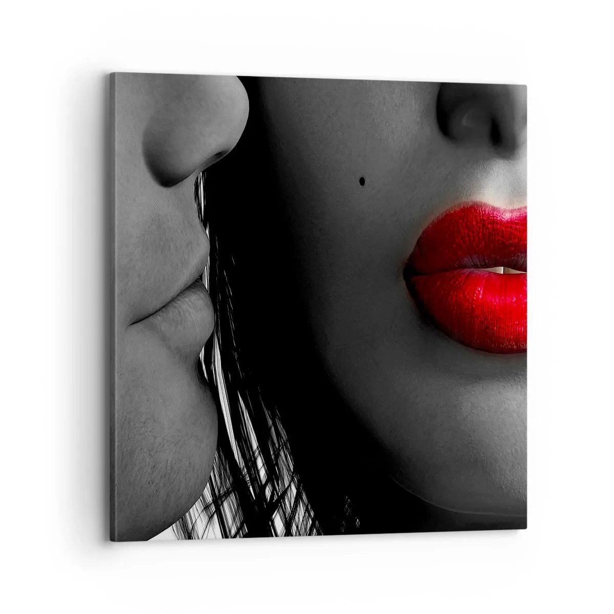 Bild auf Leinwand - Leinwandbild - Gesicht am Gesicht - 70x70 cm