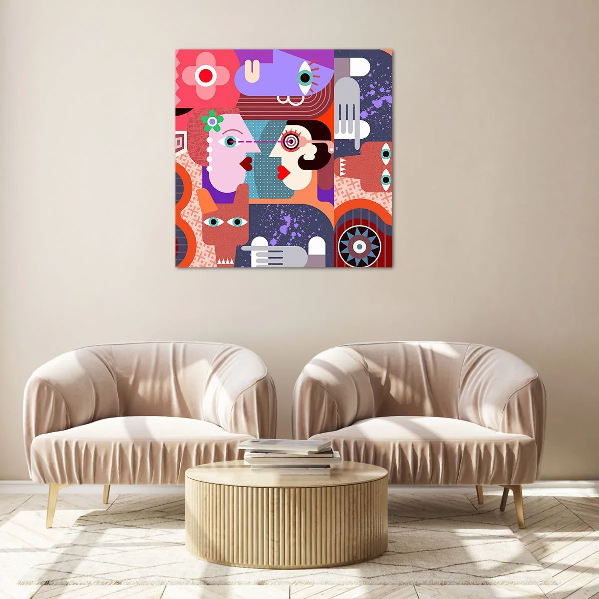 Glasbild - Bild auf glas - Augenhöhe - 70x70 cm