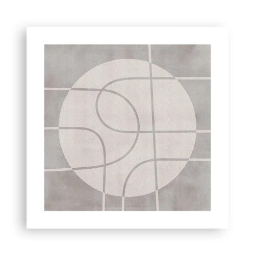 Poster - Kreisförmig und geradeaus - 40x40 cm