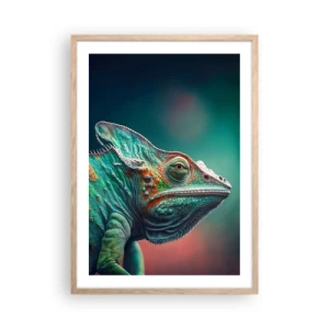 Poster in einem Rahmen aus heller Eiche - Siehst du mich? Nicht gut… - 50x70 cm