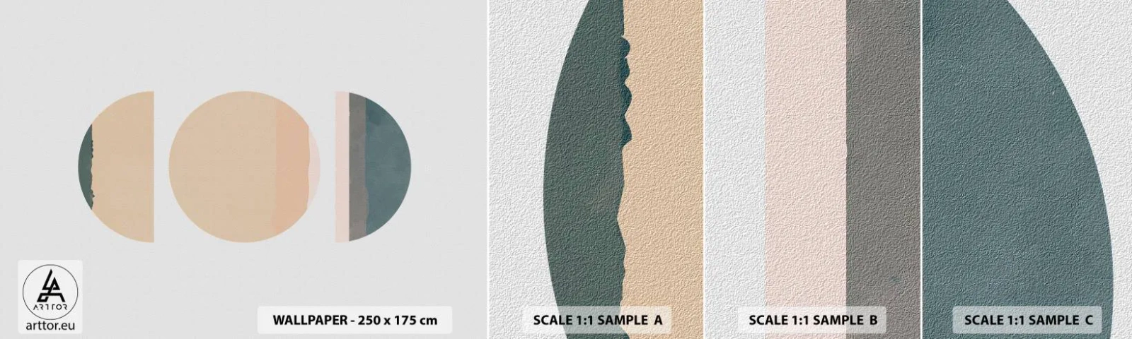 Fototapeten Muster Selbstklebend Deluxe Sticker - Ein Rad hinter dem anderen… - Abstraktion, Stück, Moderne Kunst - 100x30 cm