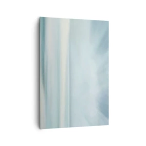 Bild auf Leinwand - Leinwandbild - Eine minimalistische Landschaft in zarten Blautönen - 70x100cm - Frieden bis zum Horizont - Moderne Wanddekoration für Wohnzimmer und Schlafzimmer ARTTOR