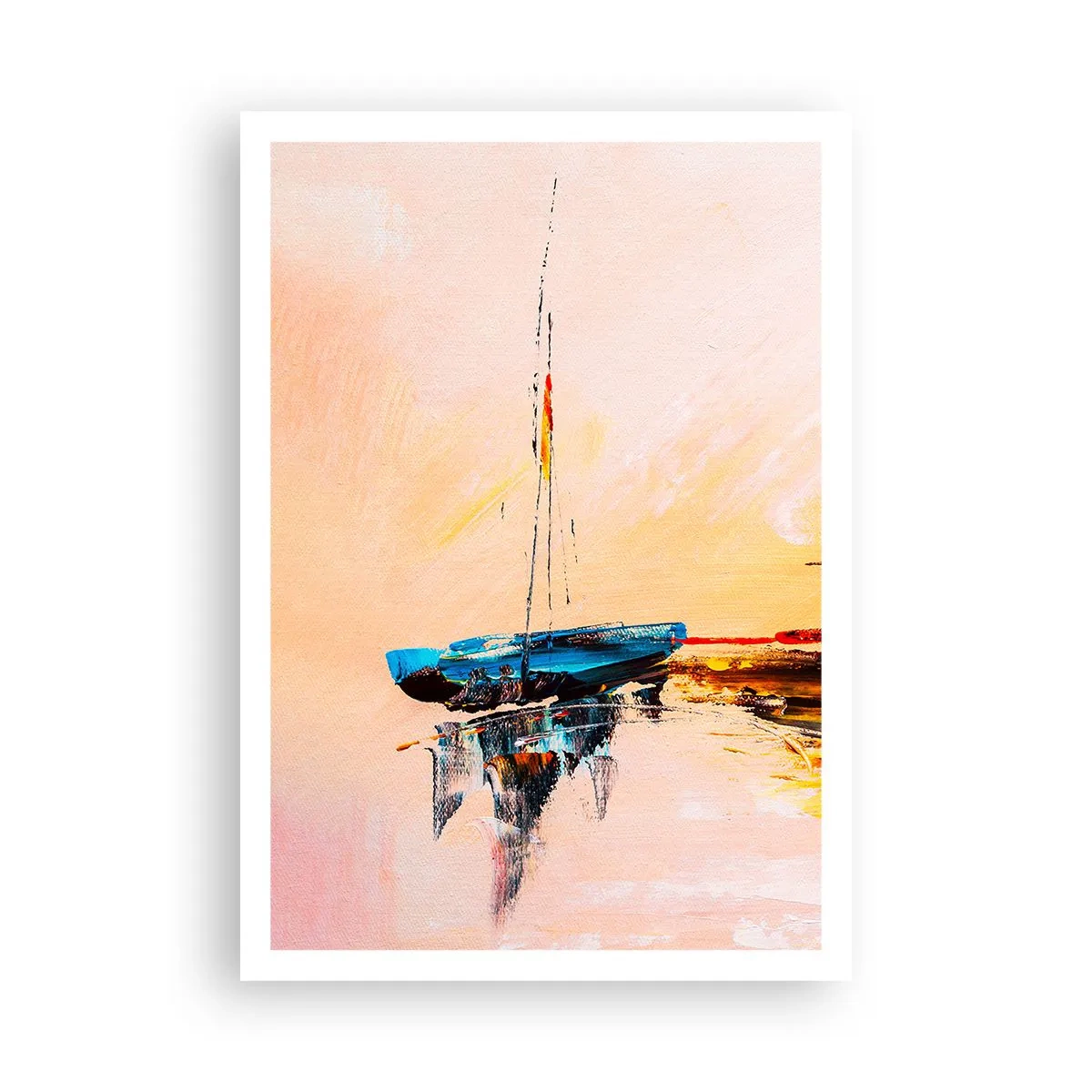 Poster - Abend im Yachthafen - 70x100 cm
