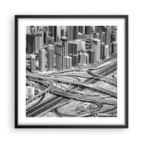 Poster in einem schwarzem Rahmen - Dubai - die unmögliche Stadt - 50x50 cm