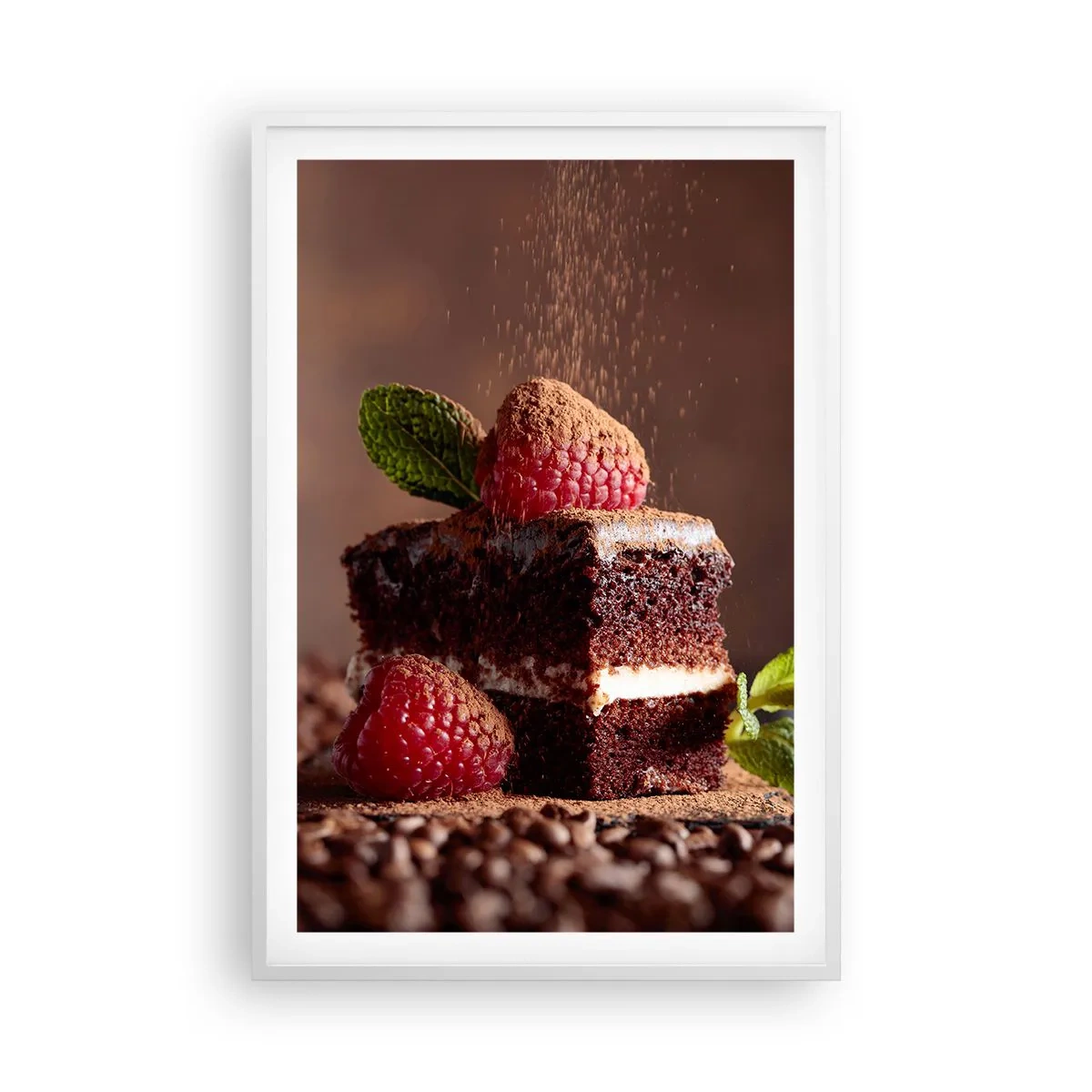 Poster in einem weißen Rahmen - Das Leben ist süß - 61x91 cm