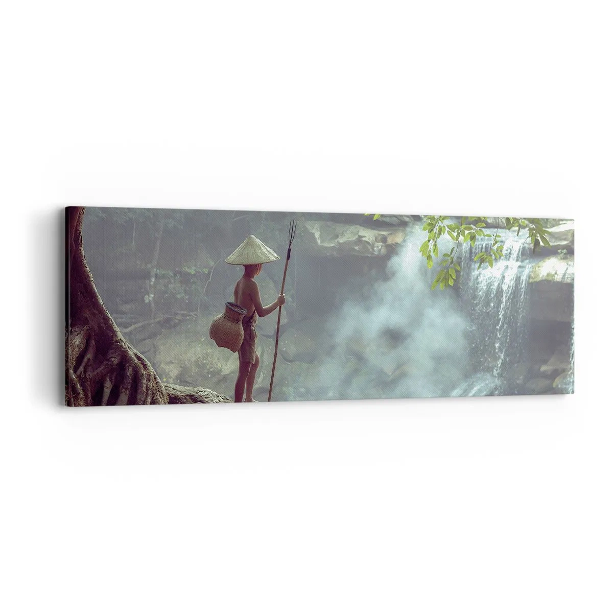 Bild auf Leinwand - Leinwandbild - Befreundet mit der Natur - 90x30 cm