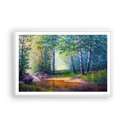 Poster in einem weißen Rahmen - Idyllische Landschaft - 91x61 cm