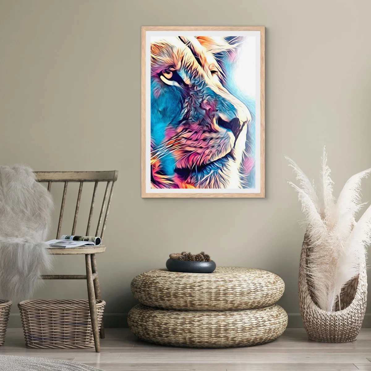 Poster in einem Rahmen aus heller Eiche - Die Weisheit der Natur - 30x40 cm