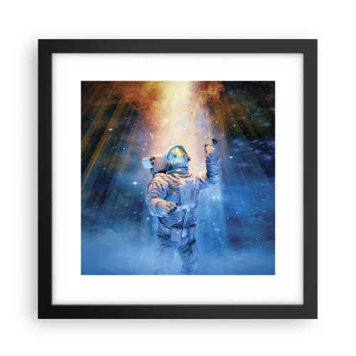 Poster in einem schwarzem Rahmen - Endlich am Ende - 30x30 cm