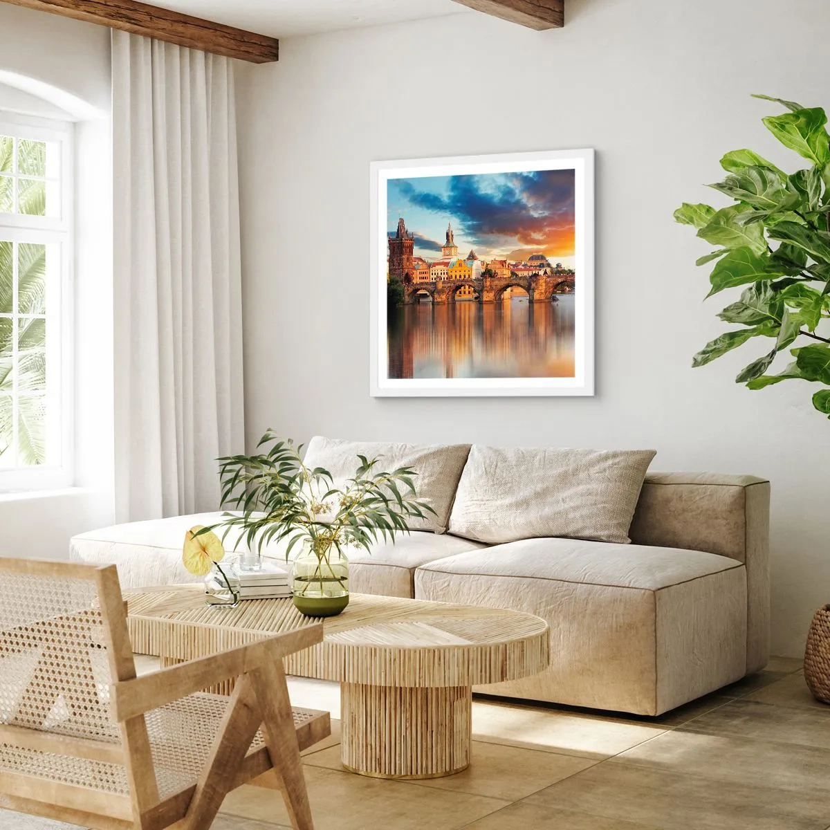 Poster in einem weißen Rahmen - Schön seit Ewigkeiten - 50x50 cm