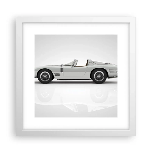 Poster in einem weißen Rahmen - Spaß versprochen - 30x30 cm