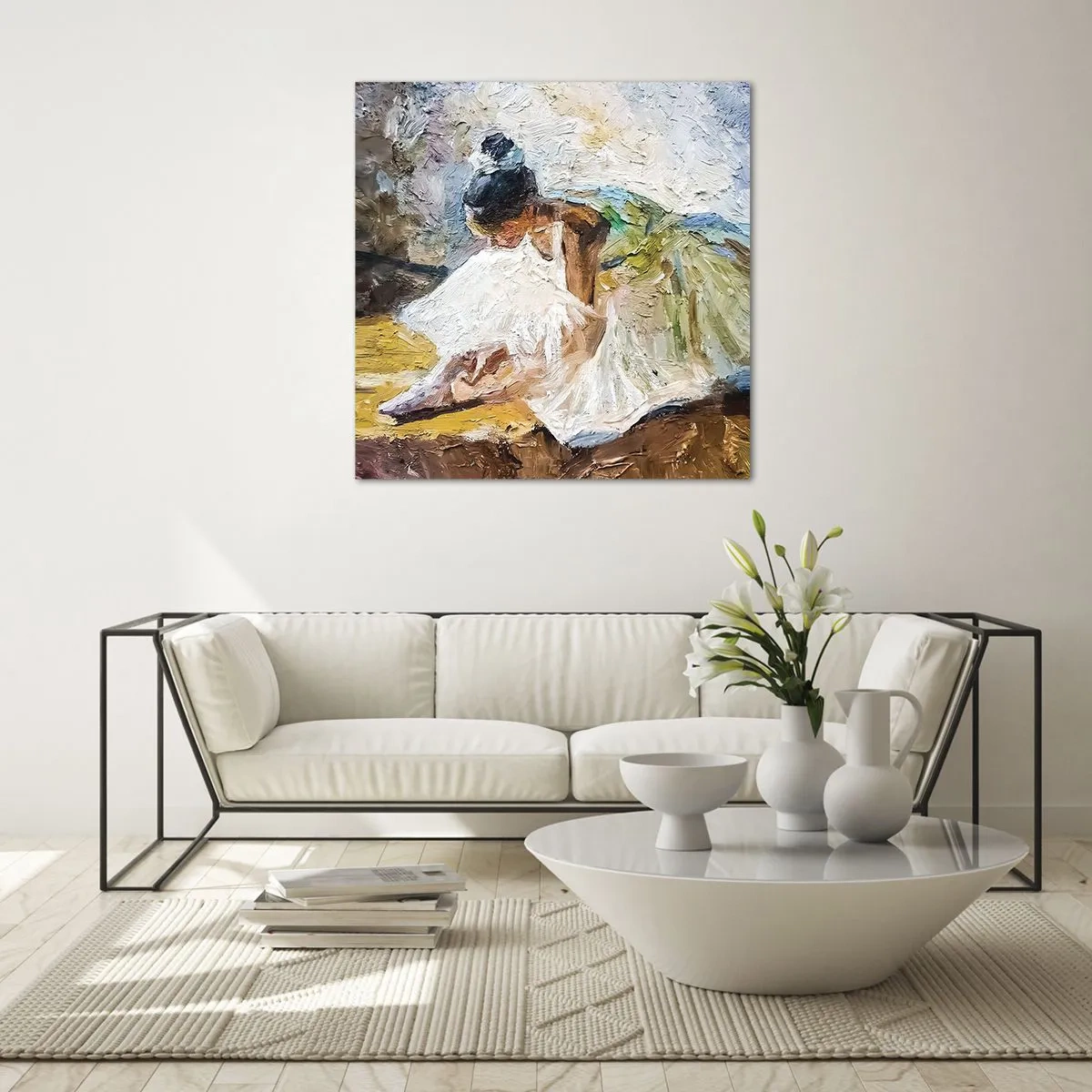 Glasbild - Bild auf glas - Aus einem Gemälde von Degas - 60x60 cm