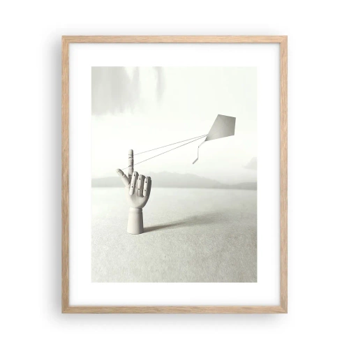 Poster in einem Rahmen aus heller Eiche - Kraftprobe - 40x50 cm