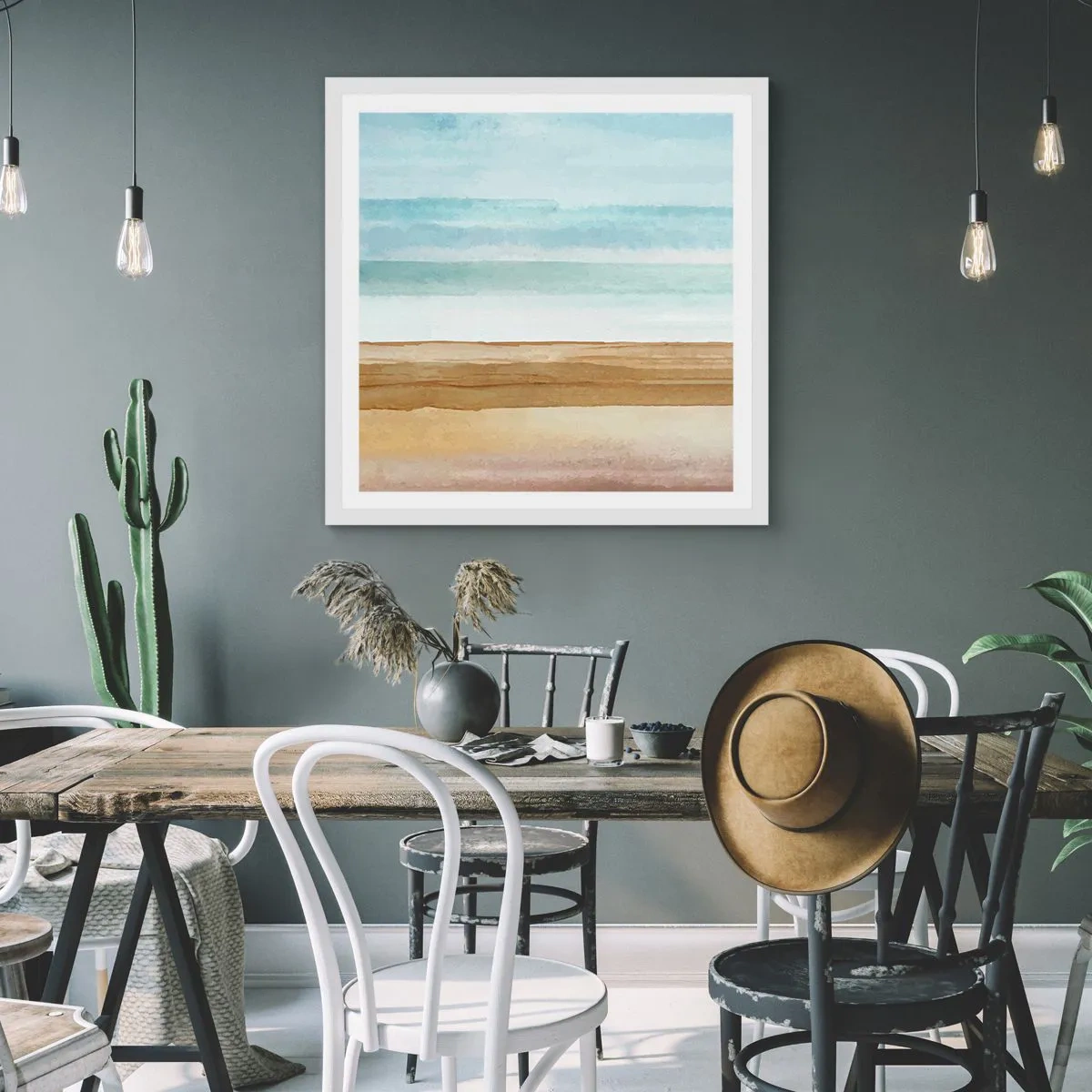 Poster in einem weißen Rahmen - Trost - 30x30 cm