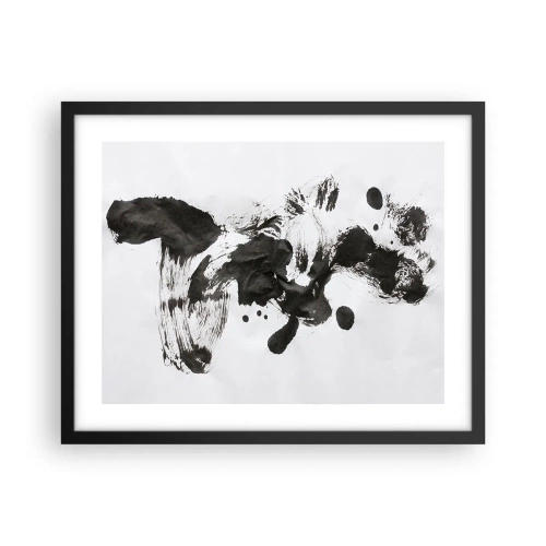 Poster in einem schwarzem Rahmen - Obwohl das Wahnsinn ist, steckt darin eine Methode? - 50x40 cm