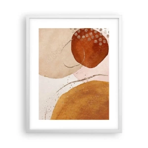 Poster in einem weißen Rahmen - Rundheit und Bewegung - 40x50 cm