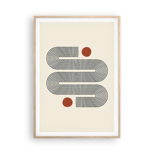 Poster in einem Rahmen aus heller Eiche - Vom Anfang bis zum Ende - 70x100 cm