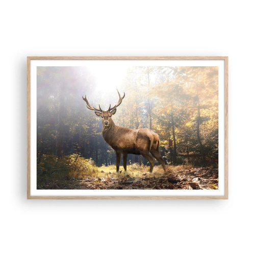 Poster in einem Rahmen aus heller Eiche - In voller Majestät - 100x70 cm