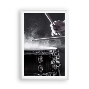 Poster in einem weißen Rahmen - Der Puls der Musik - 61x91 cm