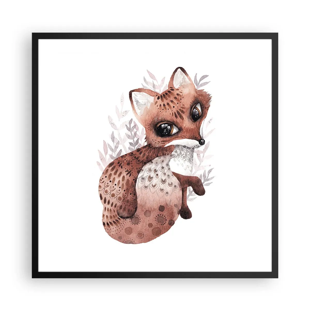Poster in einem schwarzem Rahmen - Einfach lieben - 60x60 cm