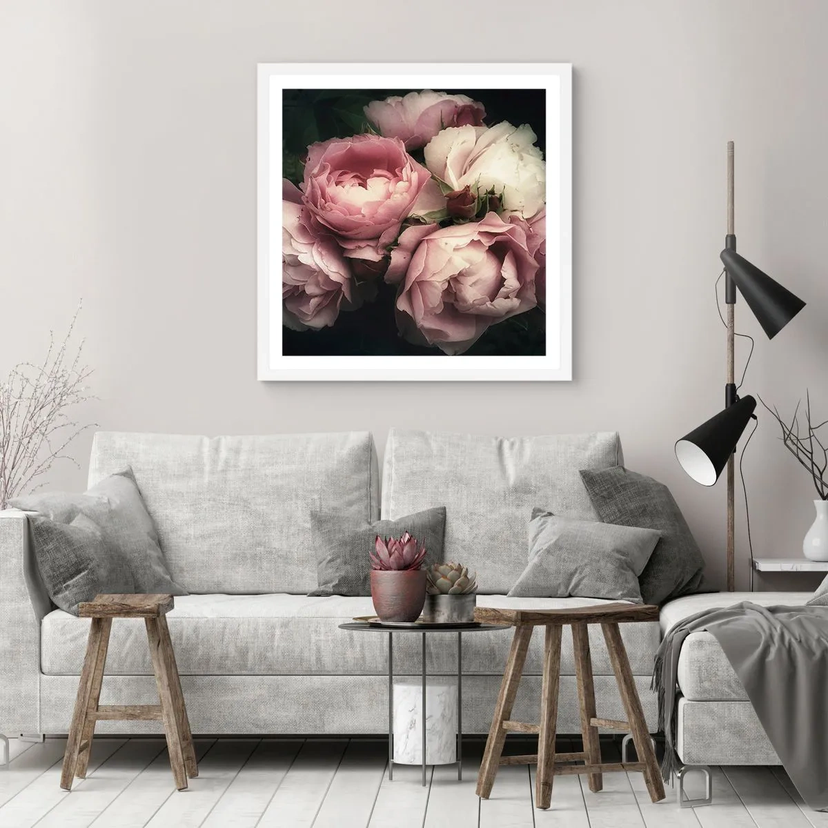 Poster in einem weißen Rahmen - Der Charme der Belle Epoque - 40x40 cm