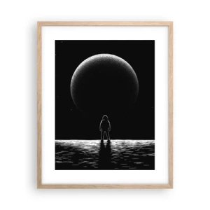 Poster in einem Rahmen aus heller Eiche - Angesicht zu Angesicht - 40x50 cm