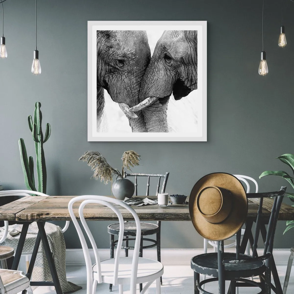 Poster in einem weißen Rahmen - Herzliches Geständnis - 40x40 cm