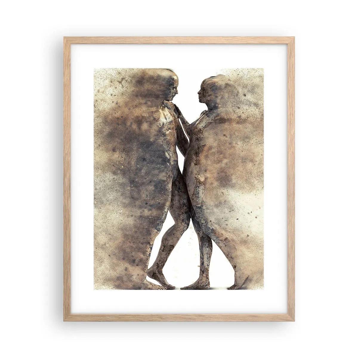 Poster in einem Rahmen aus heller Eiche - Sie erhoben sich aus dem Staub, um zu lieben - 40x50 cm