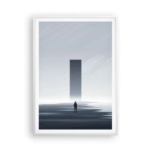 Poster in einem weißen Rahmen - Chance oder Bedrohung? - 70x100 cm