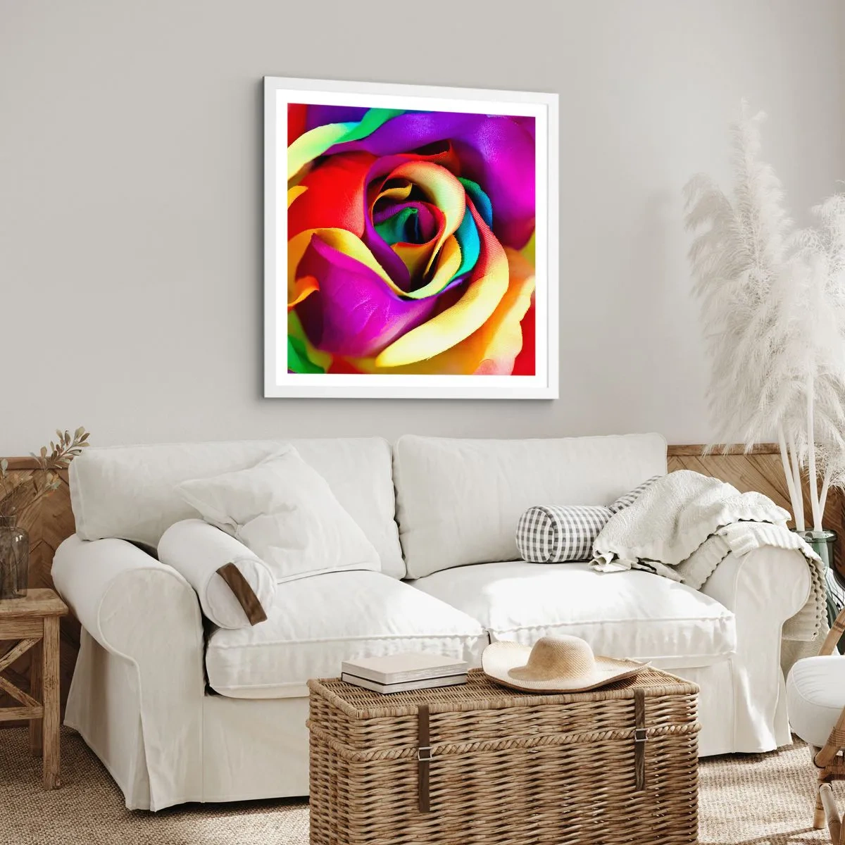 Poster in einem weißen Rahmen - Es ist unmöglich - 50x50 cm