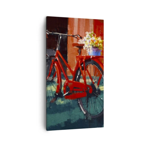 Bild auf Leinwand - Leinwandbild - Ich möchte mit meinem Fahrrad fahren - 45x80 cm