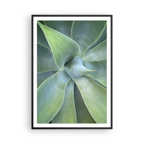 Poster in einem schwarzem Rahmen - Geburt des Grüns - 70x100 cm