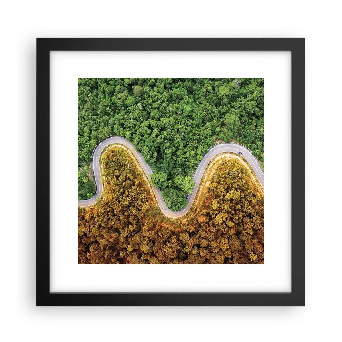 Poster in einem schwarzem Rahmen - Grenzen und Durchbrüche - 30x30 cm