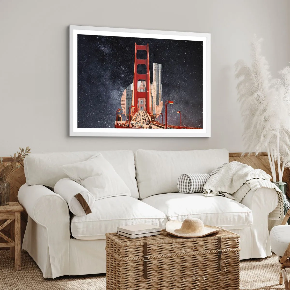 Poster in einem weißen Rahmen - Immer im Mittelpunkt - 40x30 cm