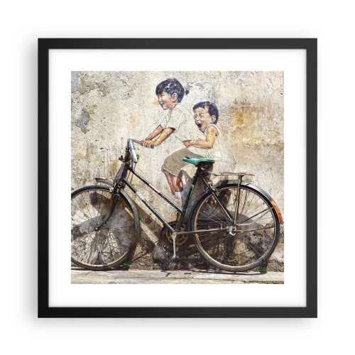 Poster in einem schwarzem Rahmen - Richtig oder falsch? - 40x40 cm