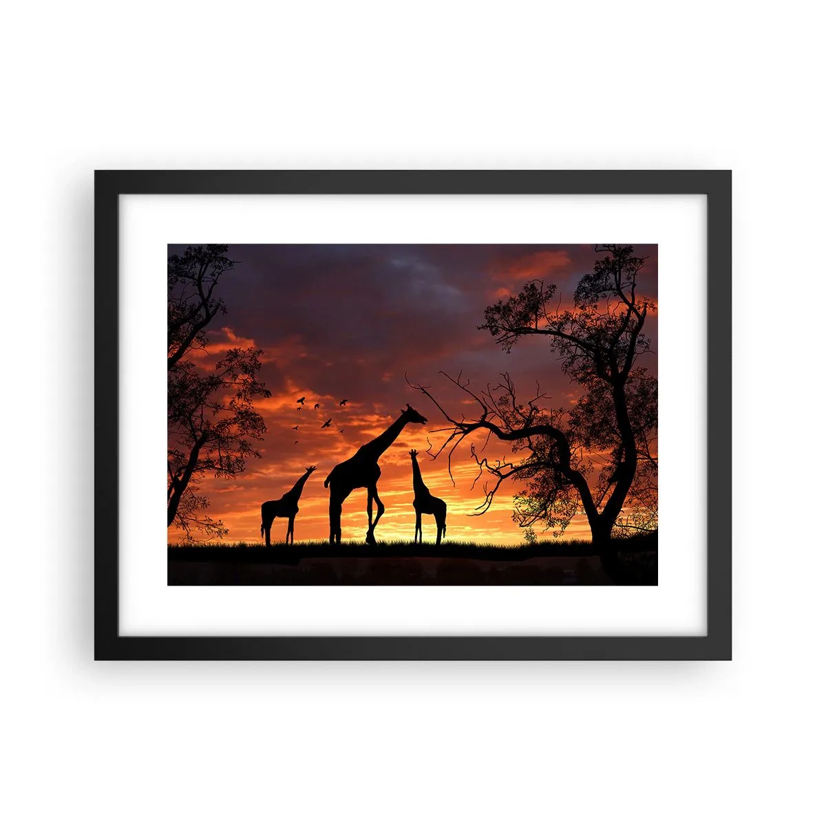 Poster in einem schwarzem Rahmen - Ein kleines Abendessen mit deinen Liebsten - 40x30 cm