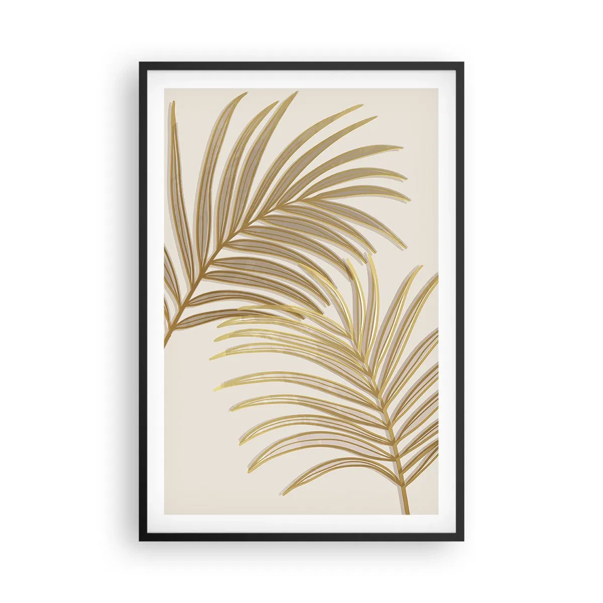 Poster in einem schwarzem Rahmen - Goldene Palme! - 61x91 cm