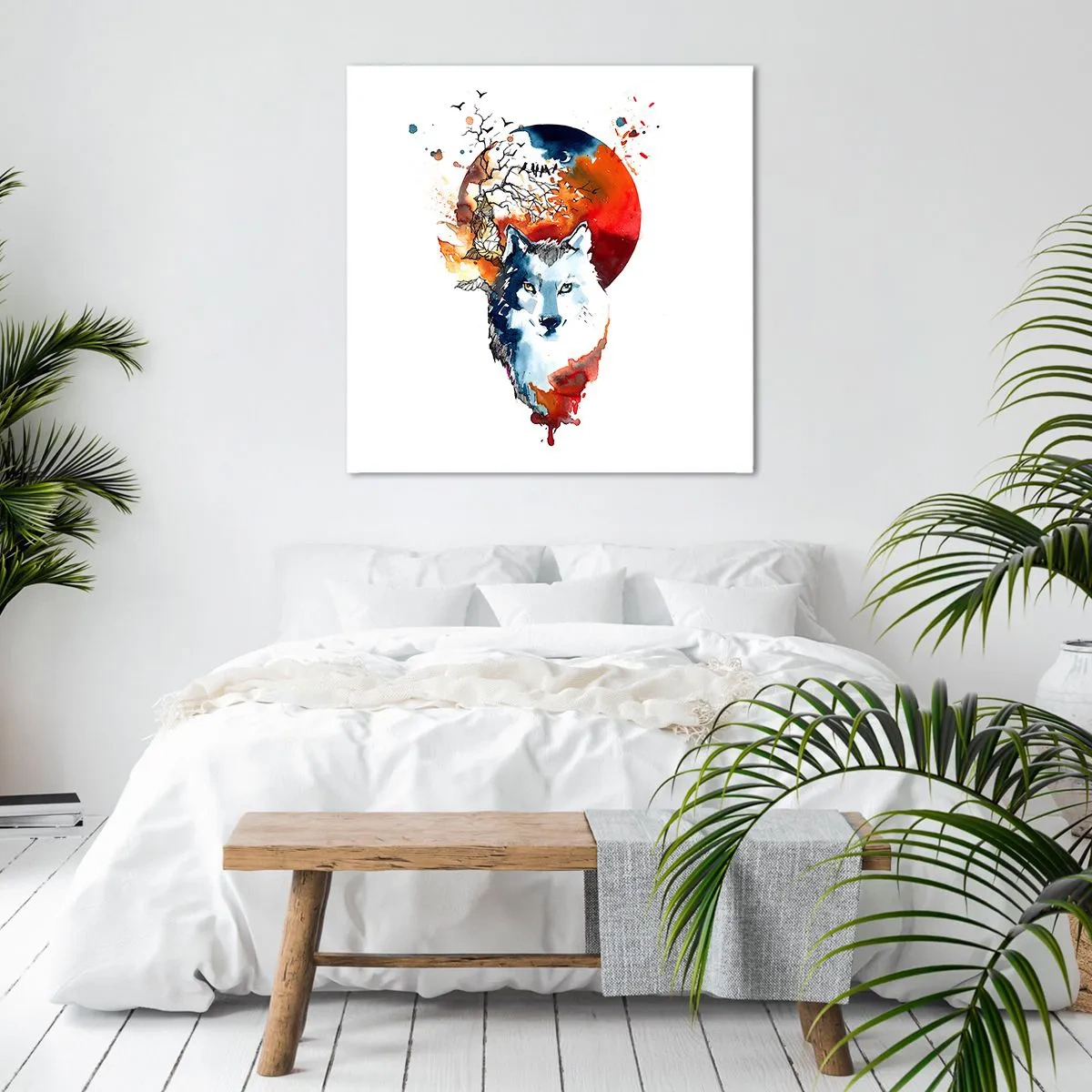 Bild auf Leinwand - Leinwandbild - Nase an Nase mit der Nacht - 40x40 cm