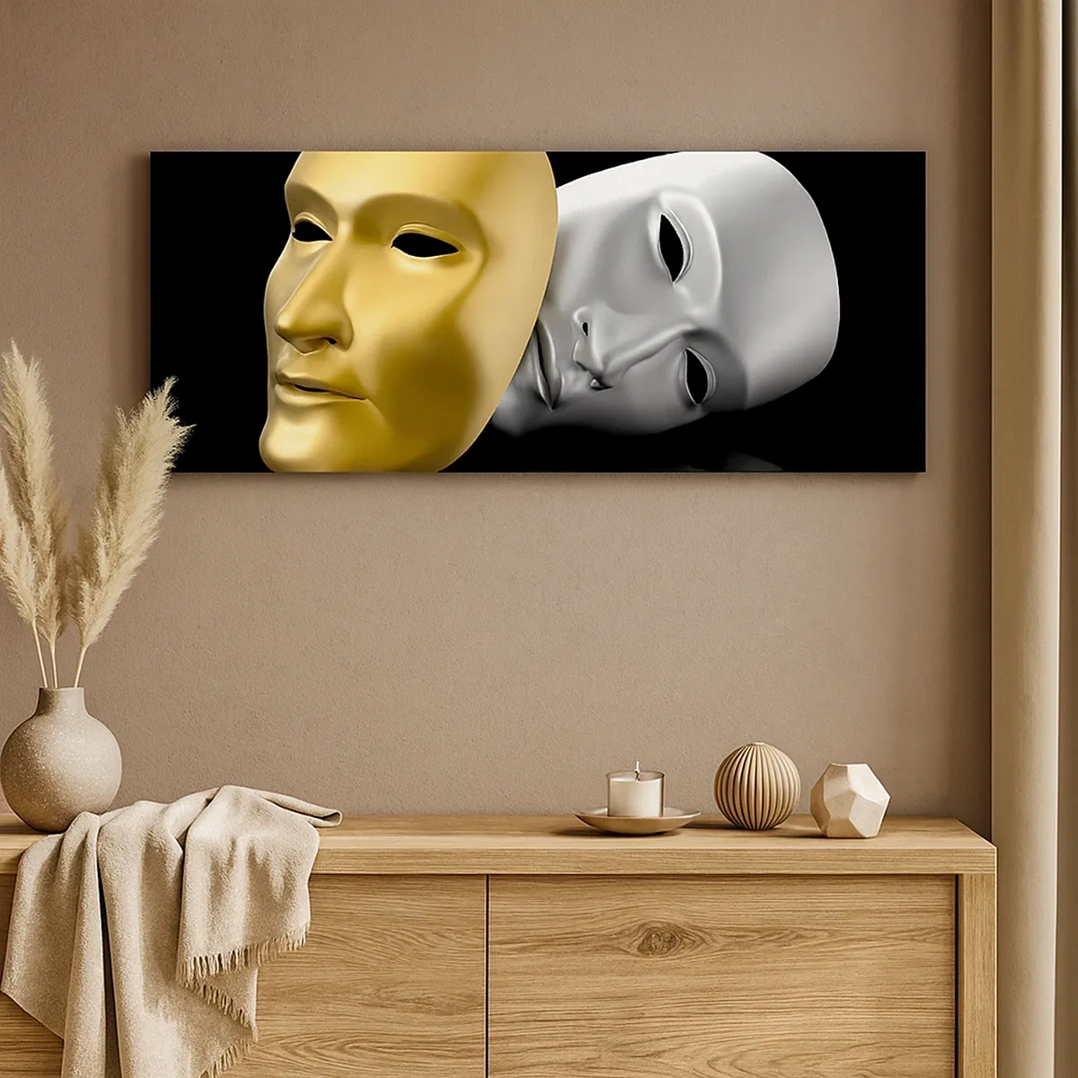 Bild auf Leinwand - Leinwandbild - Das Leben ist wie ein Theater - 30x30 cm