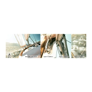 Fototapeten Muster Selbstklebend Deluxe Sticker - Unter vollen Segeln - Yacht, Segeln, Meer - 100x30 cm