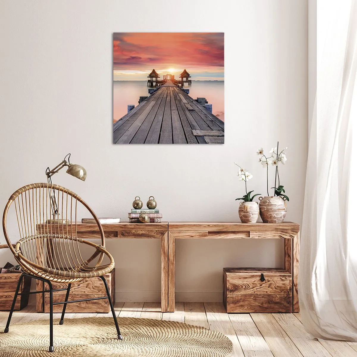 Bild auf Leinwand - Leinwandbild - Westen im Osten - 30x30 cm