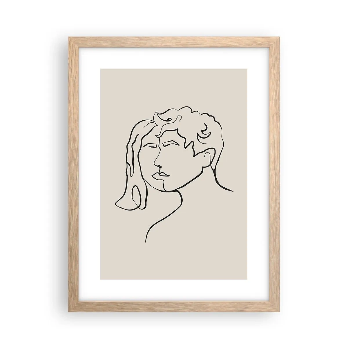 Poster in einem Rahmen aus heller Eiche - Und es wurde Einheit - 30x40 cm