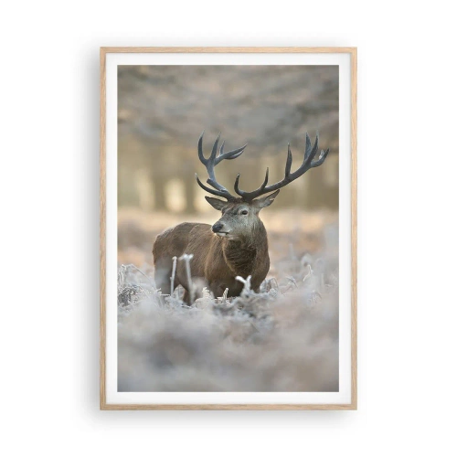 Poster in einem Rahmen aus heller Eiche - Ein flotter Morgen - 70x100 cm