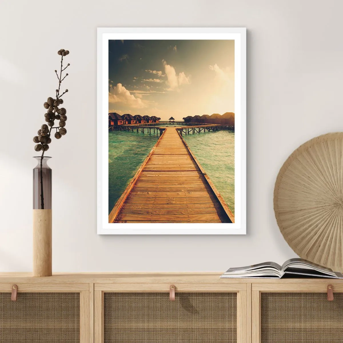 Poster in einem weißen Rahmen - Eine herzliche Einladung - 40x50 cm