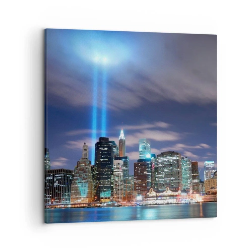 Bild auf Leinwand - Leinwandbild - Erreiche den Himmel mit dem Licht - 50x50 cm