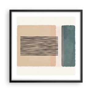 Poster in einem schwarzem Rahmen - Alles ist in Ordnung - 50x50 cm