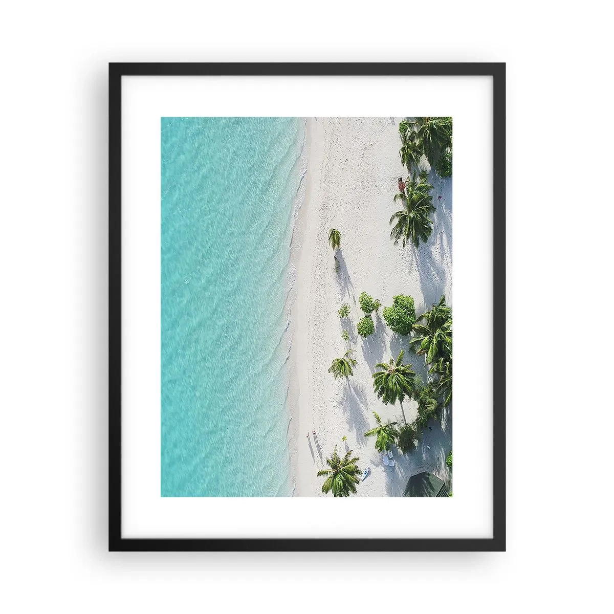 Poster in einem schwarzem Rahmen - Urlaub im Paradies - 40x50 cm