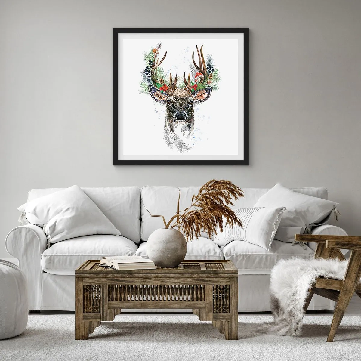 Poster in einem schwarzem Rahmen - Im festlichen Gewand - 40x40 cm