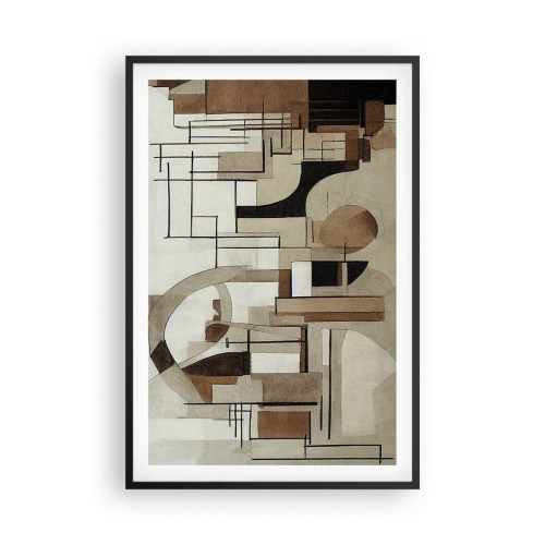 Poster in einem schwarzem Rahmen - Stadtbild 2.0 - 61x91 cm